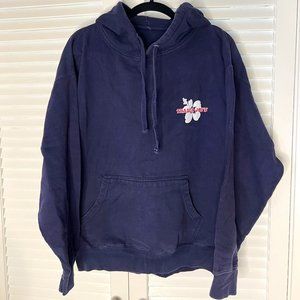Trader Joe's Pull Over Hoodie; Navy Blue; Size XL